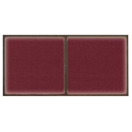 United Visual Products Open Faced Traditional Corkboard, 12x36" UV639A-SATIN-MEDGRY